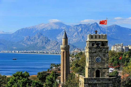 Hadrian’s Gate, the Clock Tower and Yivliminare Mosque