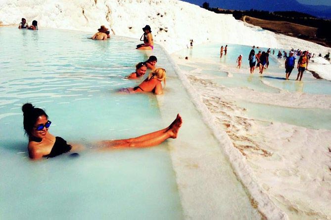 Pamukkale, which has a unique beauty and hosts the Cleapatra Pool and the Ancient City of Hierapolis, is at Kings World Travel with an affordable price