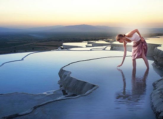 Pamukkale, which has a unique beauty and hosts the Cleapatra Pool and the Ancient City of Hierapolis, is at Kings World Travel with an affordable price