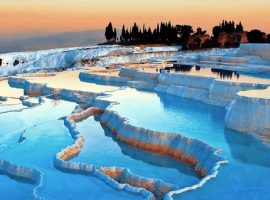 Pamukkale, which has a unique beauty and hosts the Cleapatra Pool and the Ancient City of Hierapolis, is at Kings World Travel with an affordable price